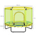 ZONEKIZ 4.6 FT Trampoline with Enclosure Net Bungee Gym, Yellow - Samanta Factory